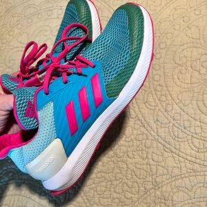 Adidas Vibrant Teal and Pink Running Shoes